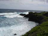 [Photo of the coast near the ʻOheʻo Gulch]