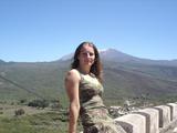 [Photo of Tatiana and El Teide near Masca]