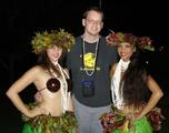 [Photo of hula girls and Liam]
